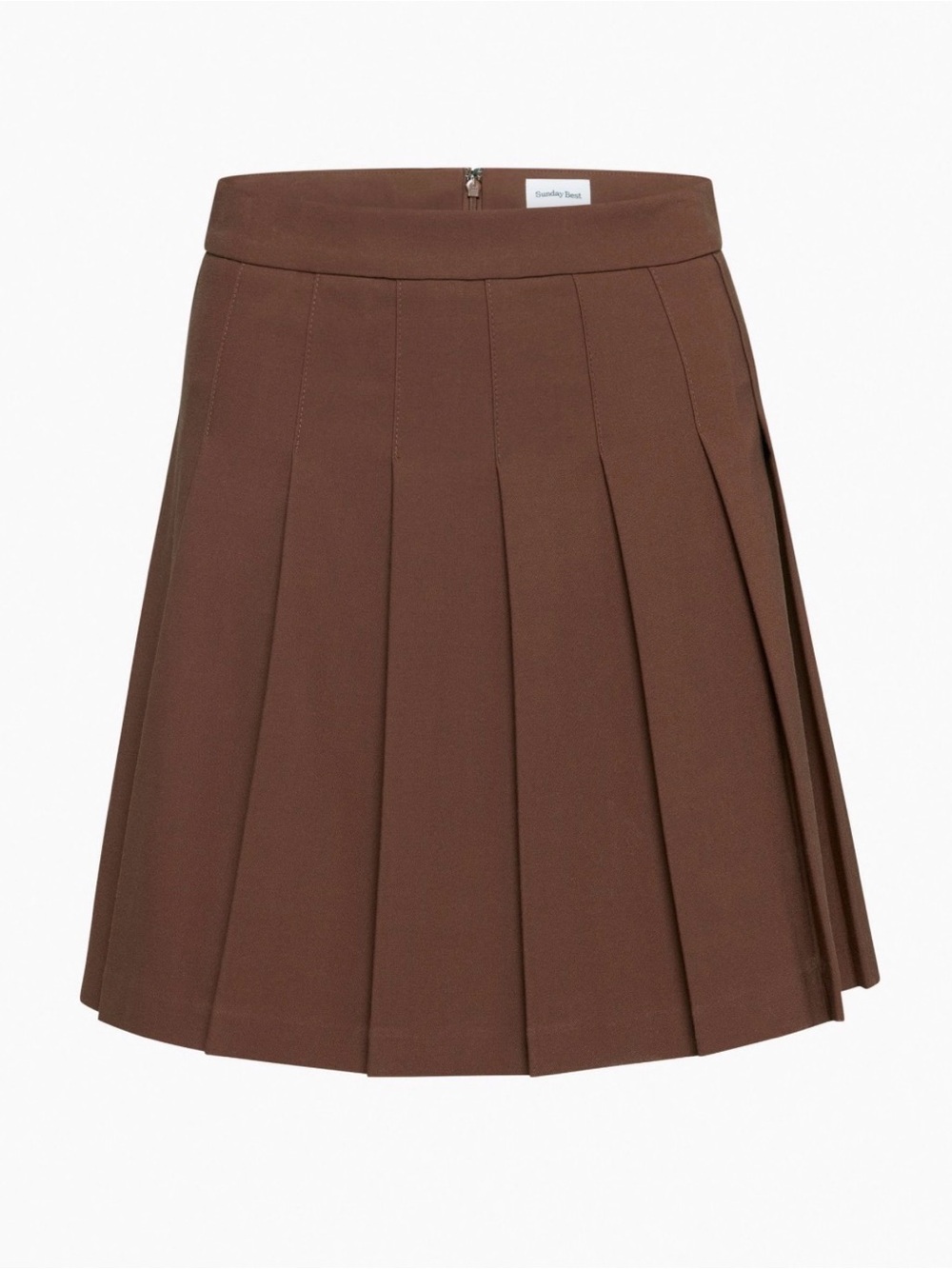 Sunday Best Brown Circle Skirt with Pleats